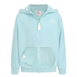 Lazy Jacks Girls Textured Full Zip Hoodie / Mint
